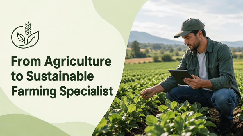 From Agriculture to Sustainable Farming Specialist cover image